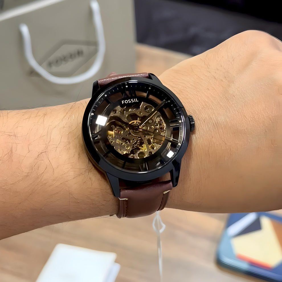 Fossil Mechanical Watch With Skeleton Dial