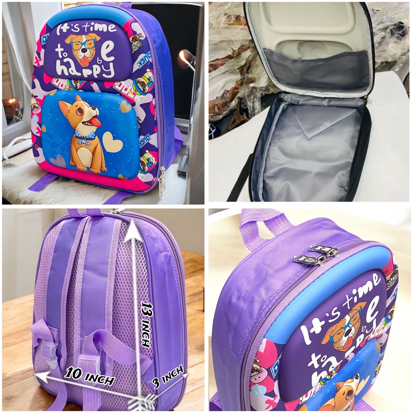 KIDS KINDERGARTEN 3D EMBOSS BACKPACKS