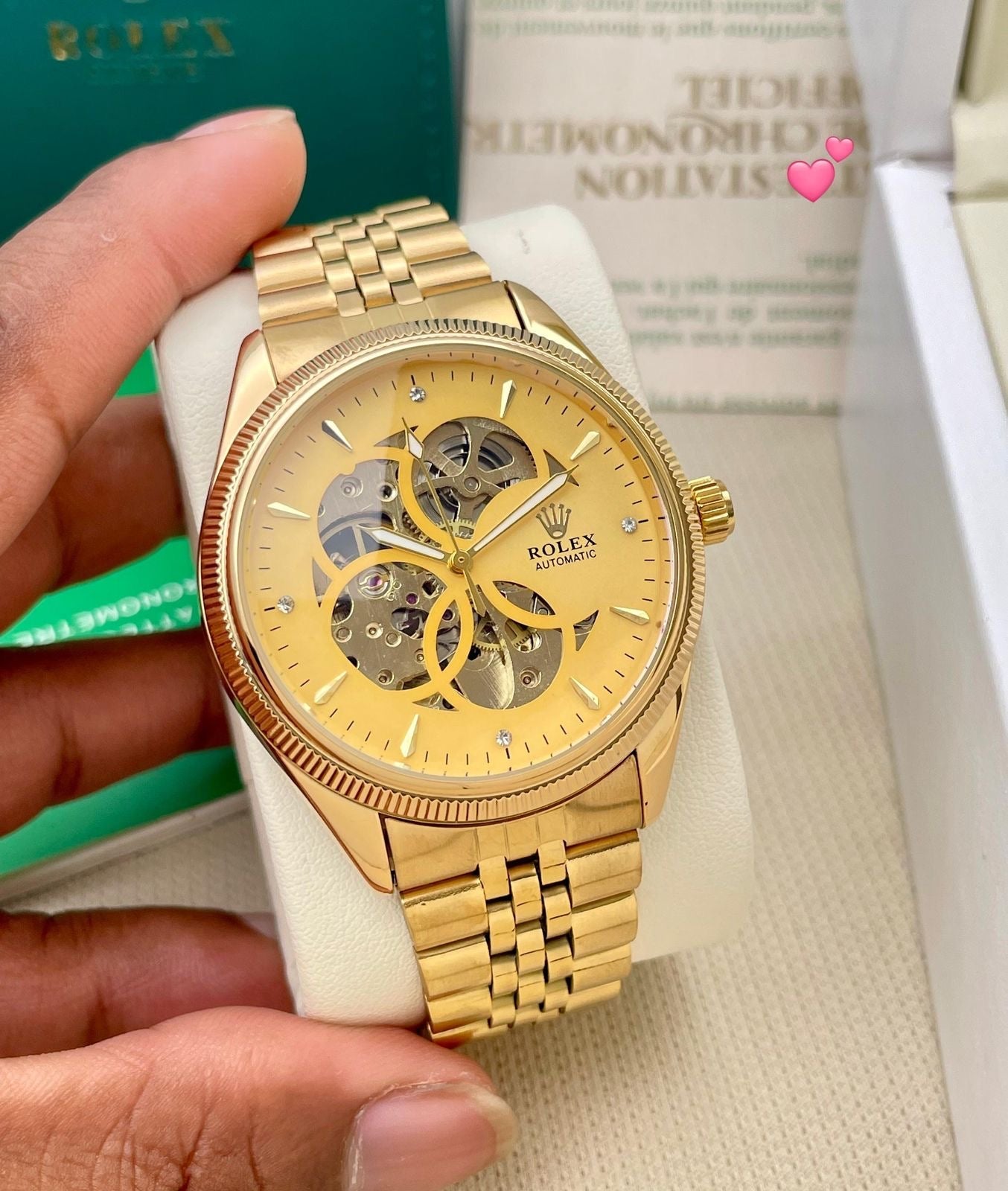 Rolx  skeleton automatic watch