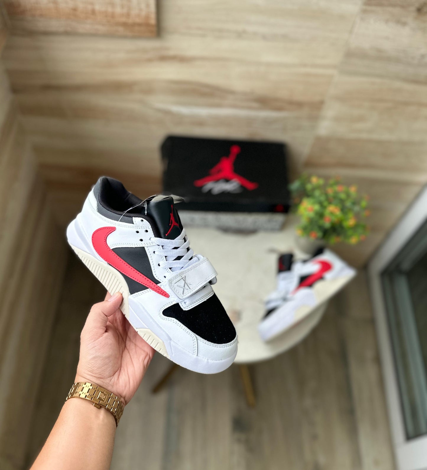 AIR JORDANS RETRO TRAVIS SCOTT CUT THE CHECK UNIVERSITY RED