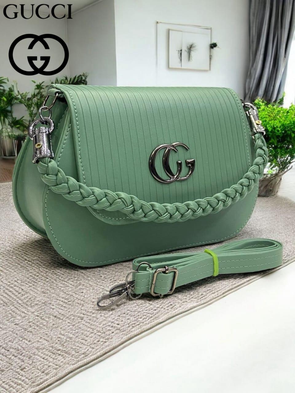 GUCCI-Inspired Braided Leather Shoulder Bags