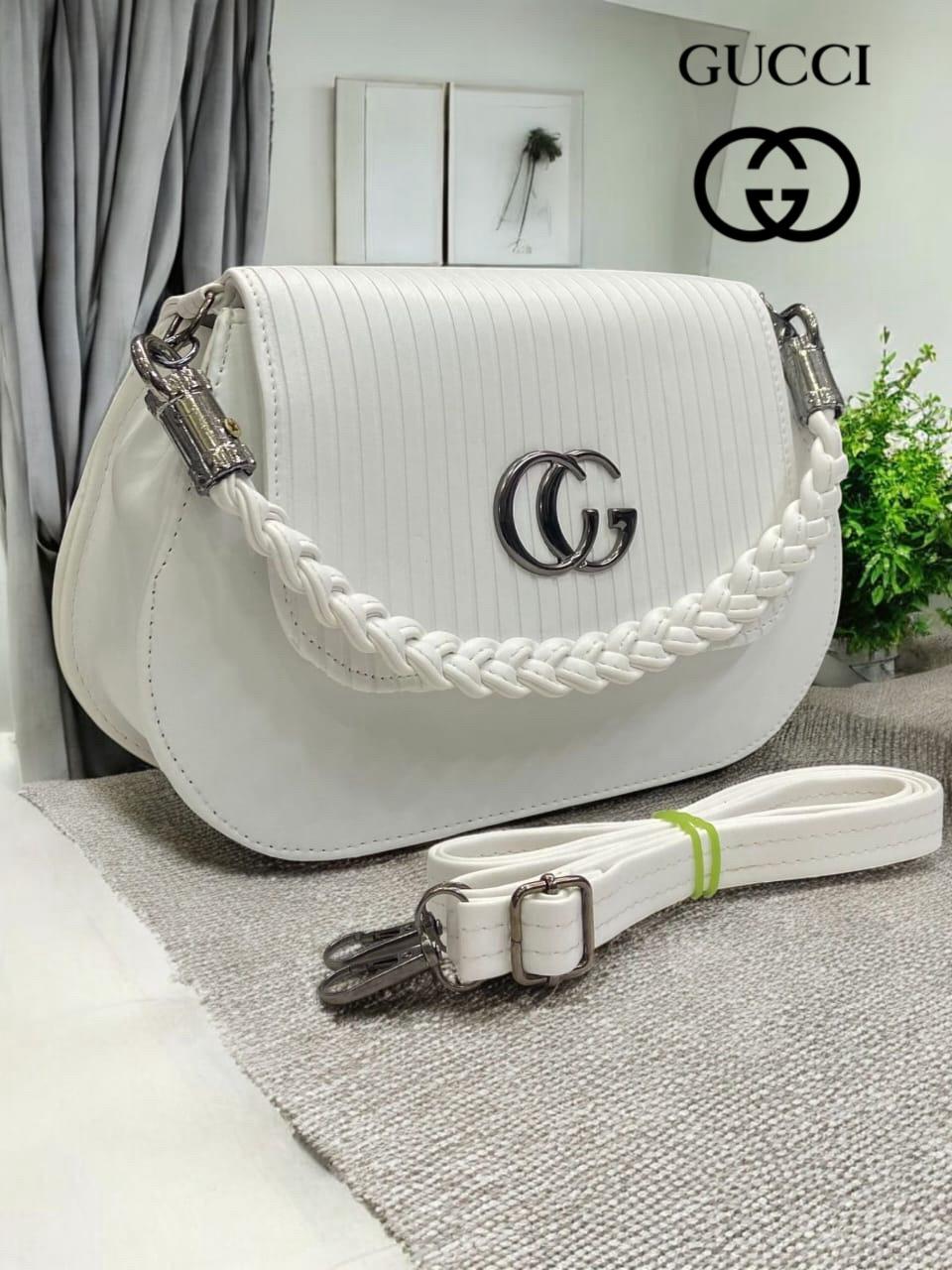 GUCCI-Inspired Braided Leather Shoulder Bags