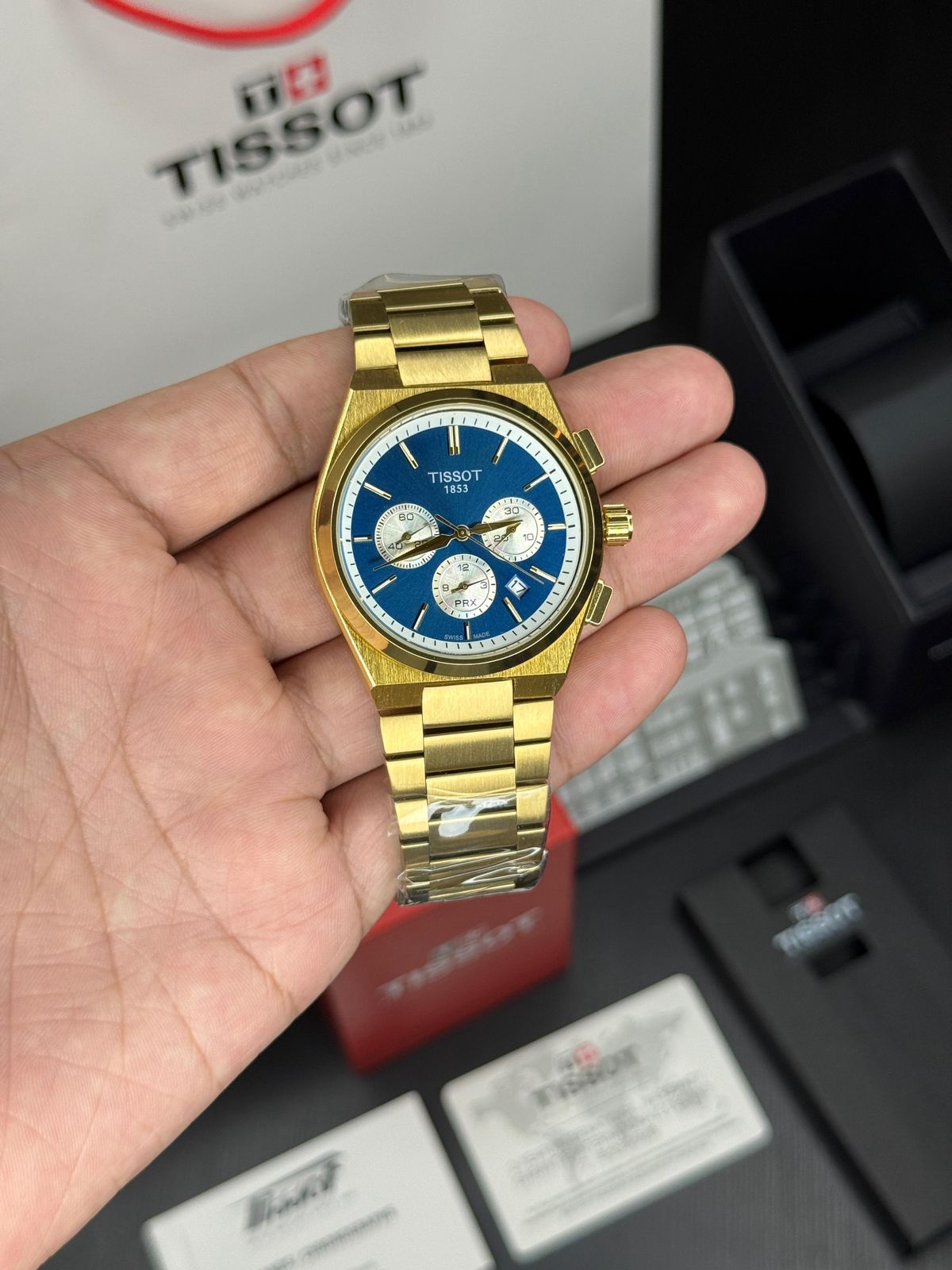 Tissot PRX Golden Chronograph Watch