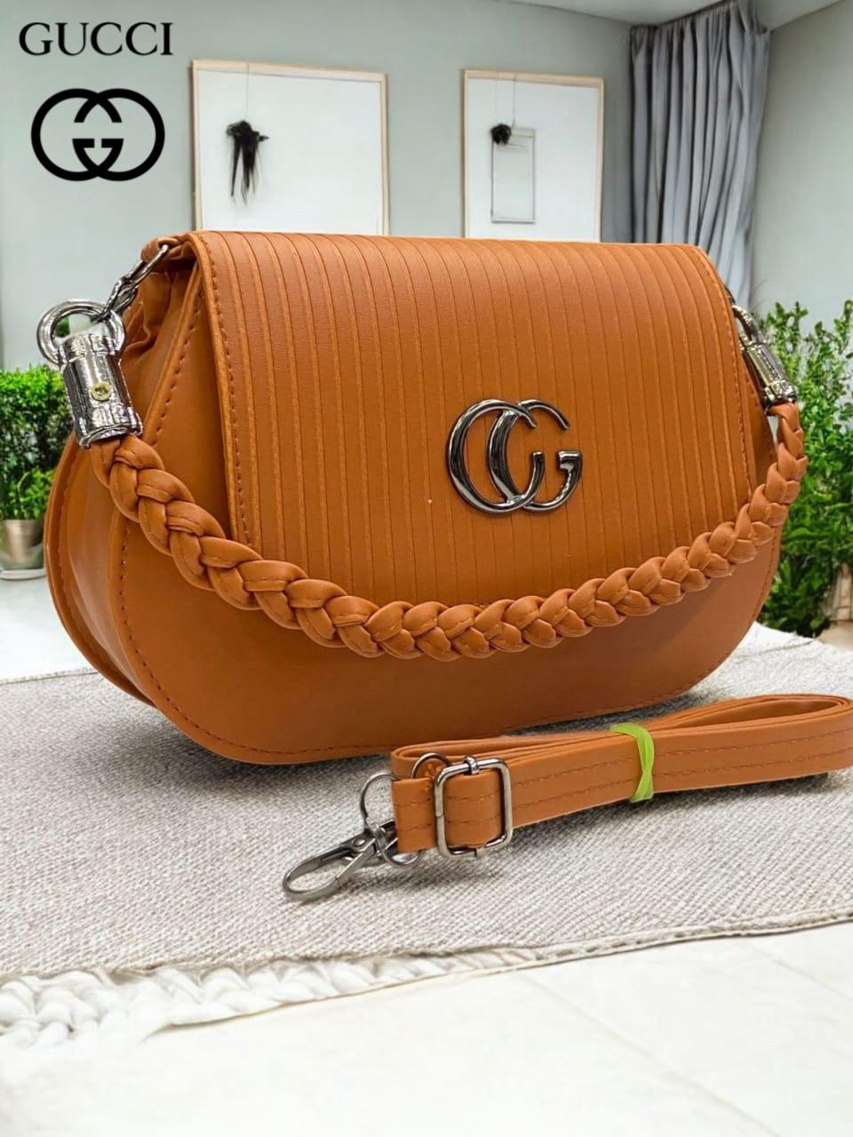 GUCCI-Inspired Braided Leather Shoulder Bags
