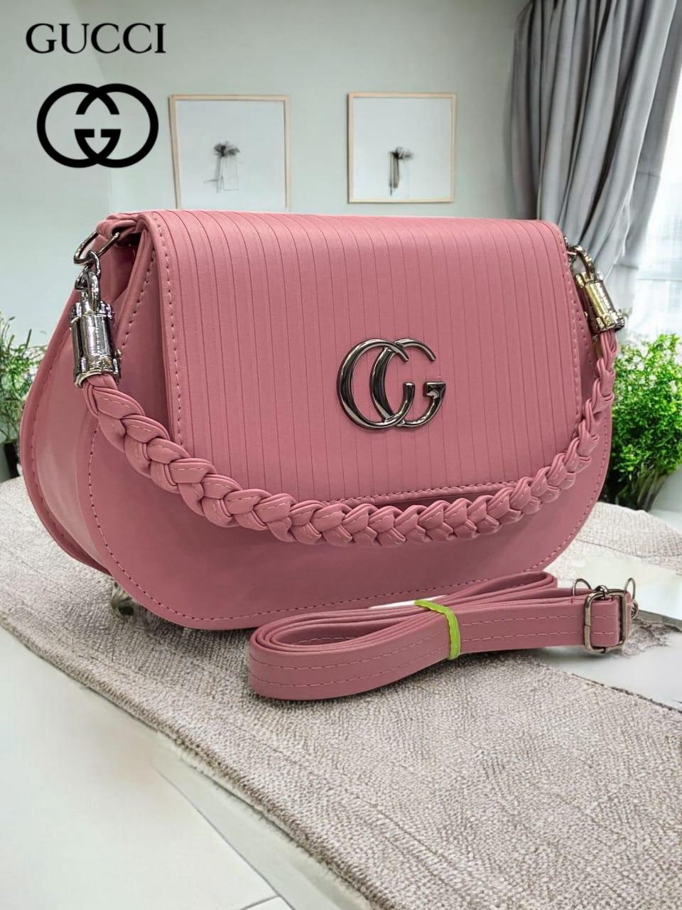 GUCCI-Inspired Braided Leather Shoulder Bags
