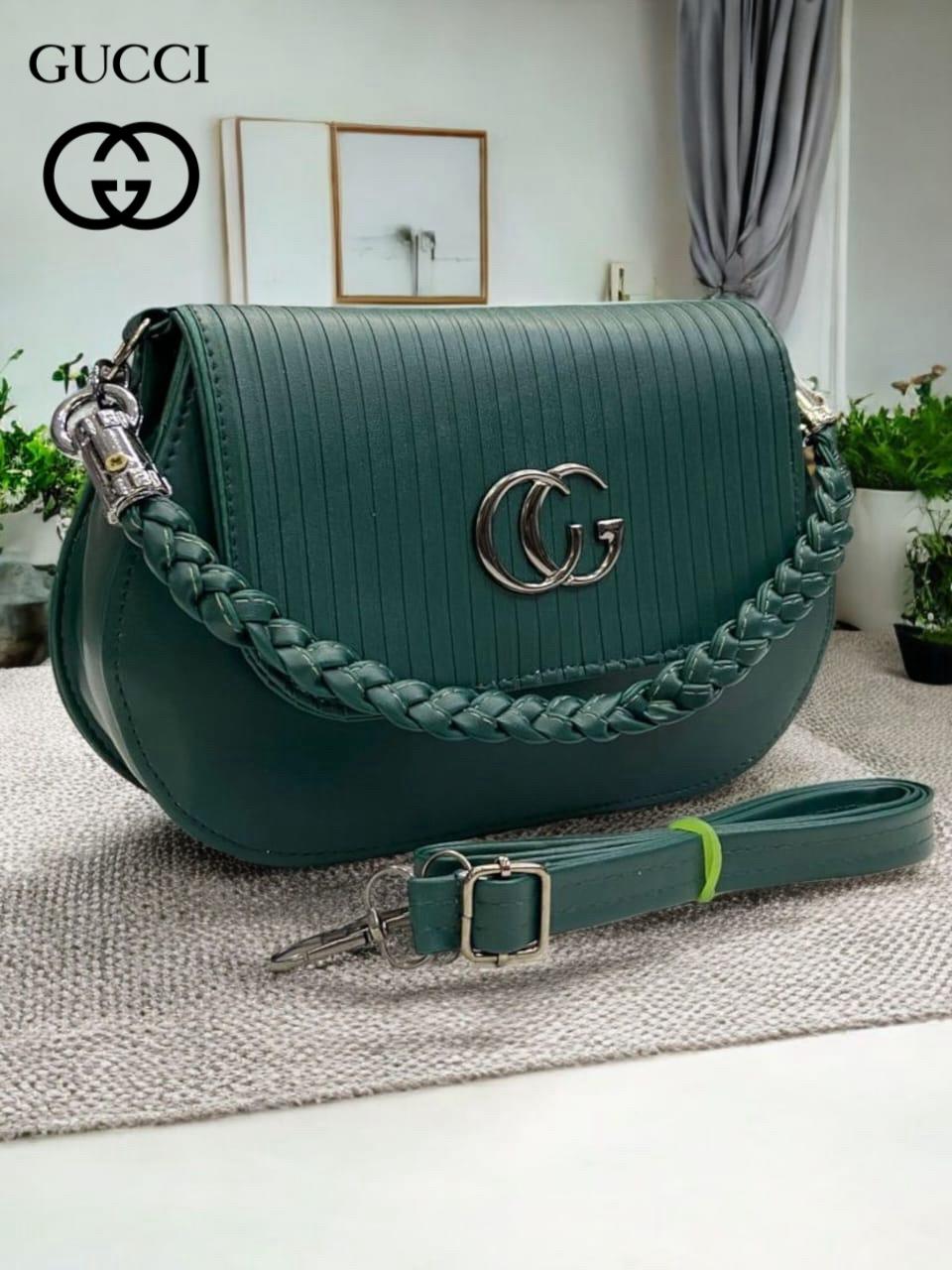 GUCCI-Inspired Braided Leather Shoulder Bags